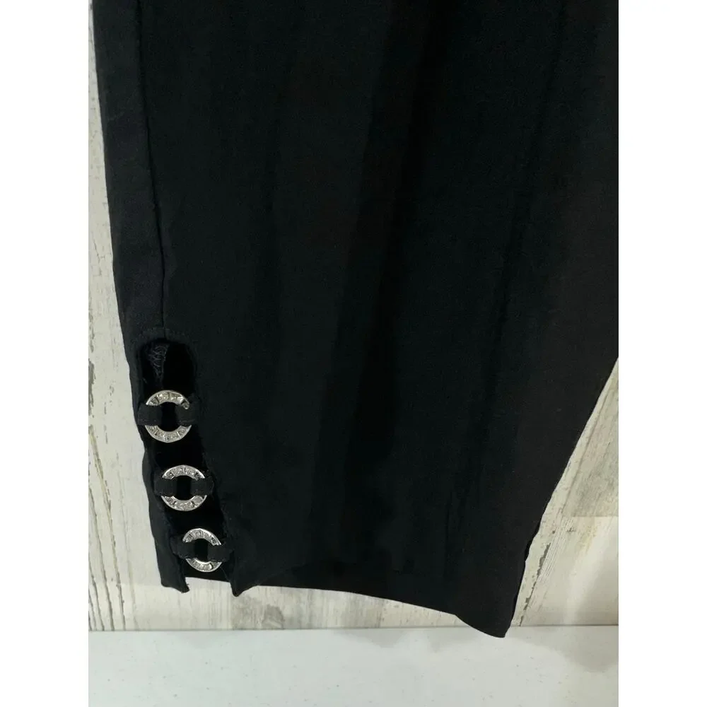 Avenue Ankle Pants Size 26 (47x26.5) Black Stretch‎ High Rise Classic Dressy